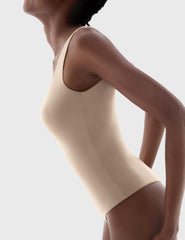 Square Neck Sleeveless Bodysuit - Soft, Second Skin Fit | FlowVivi