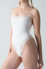 Lace Cami Bodysuit - Soft, Second Skin Fit | FlowVivi