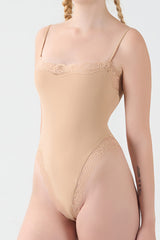 Lace Cami Bodysuit - Soft, Second Skin Fit | FlowVivi